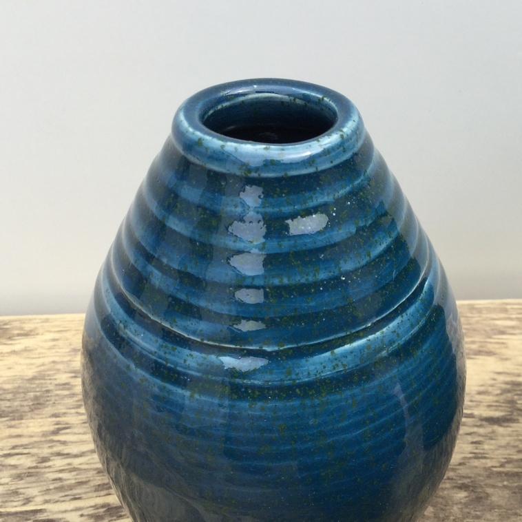 Vase, 9568 Blaugrün gesprenkelt